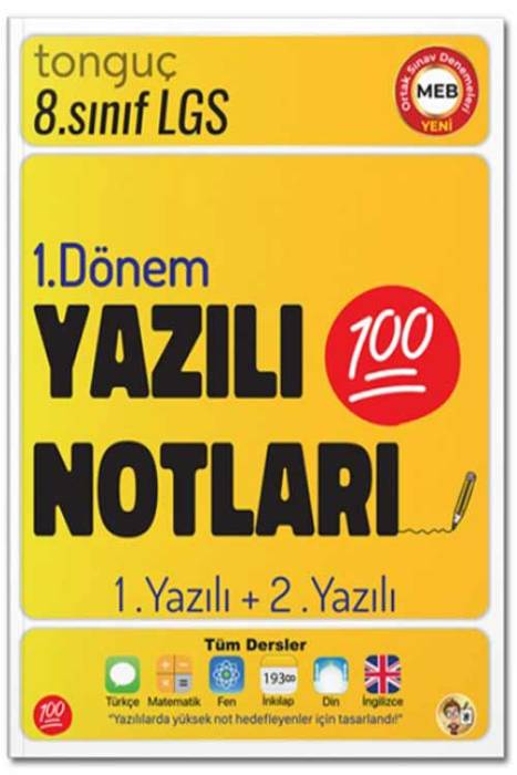 Tonguç Akademi 8. Sınıf Yazılı Notları 1. Dönem 1 ve 2. Yazılı Tonguç Akademi Yayınları