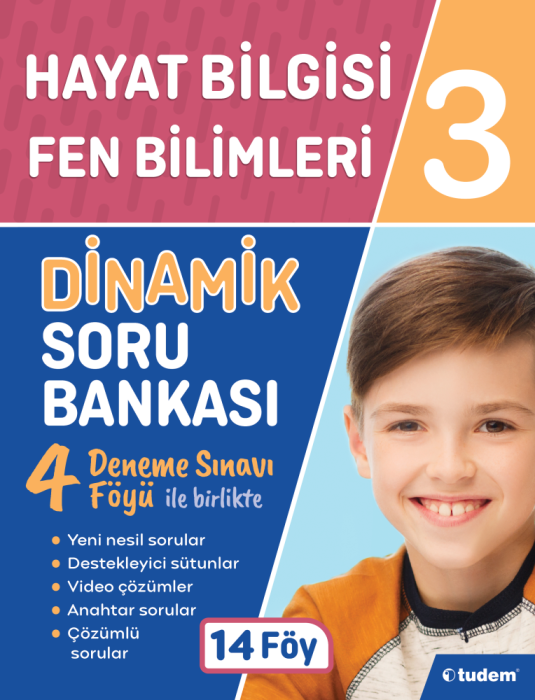 Tudem 3. Sınıf Hayat Bilgisi - Fen Bilimleri 3 Boyut Soru Bankası Tudem Yayınları