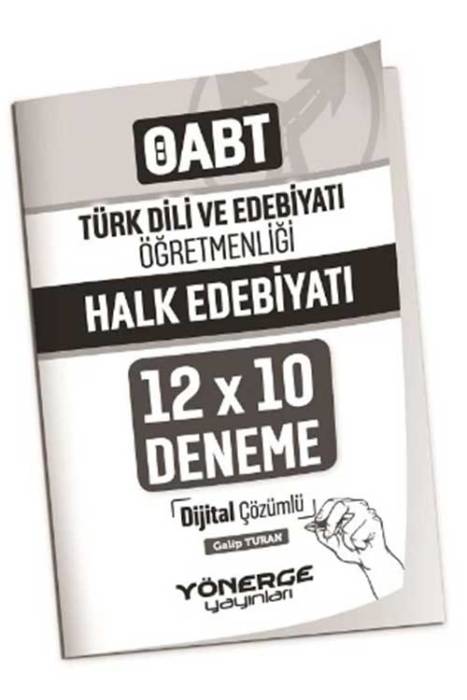 Türk Dili ve Edebiyatı Öğretmenliği Halk Edebiyatı 12x10 Deneme Çözümlü Yönerge Yayınları