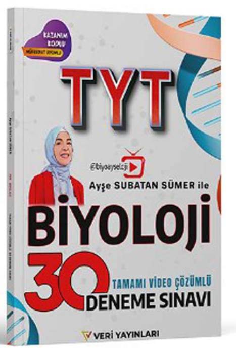 TYT 2024 Biyoloji Çözümlü-Kazanım Kodlu 30 Deneme Veri Yayınları