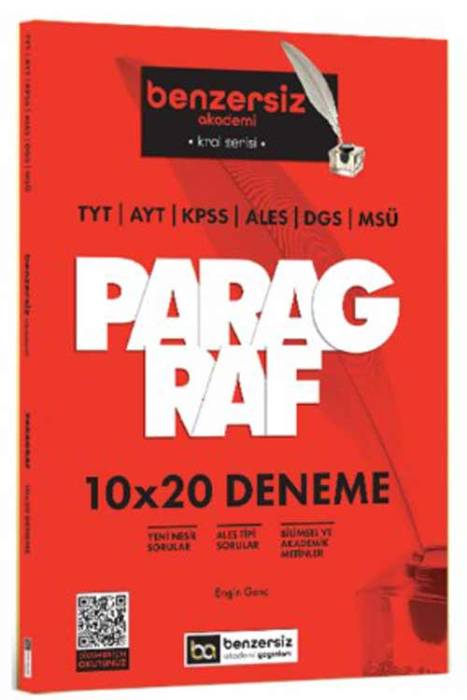 TYT AYT KPSS ALES DGS MSÜ Kral Serisi Benzersiz Paragraf 10x20 Deneme Benzersiz Akademi Yayınları