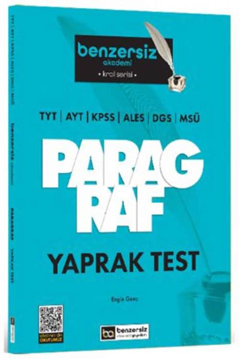 TYT AYT KPSS ALES DGS MSÜ Kral Serisi Benzersiz Paragraf Yaprak Test Benzersiz Akademi Yayınları