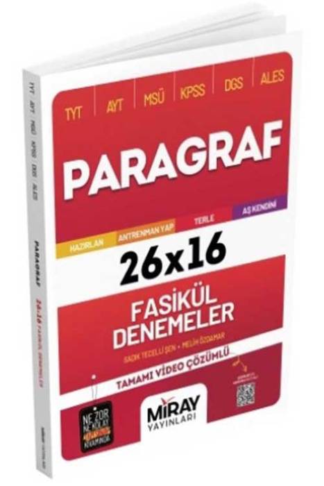 TYT AYT MSÜ KPSS DGS ALES Paragraf 26x16 Fasikül Denemeler Miray Yayınları