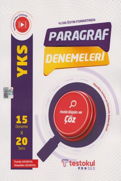 TYT AYT Paragraf 15 x20 Denemeleri Test Okul Yayınları