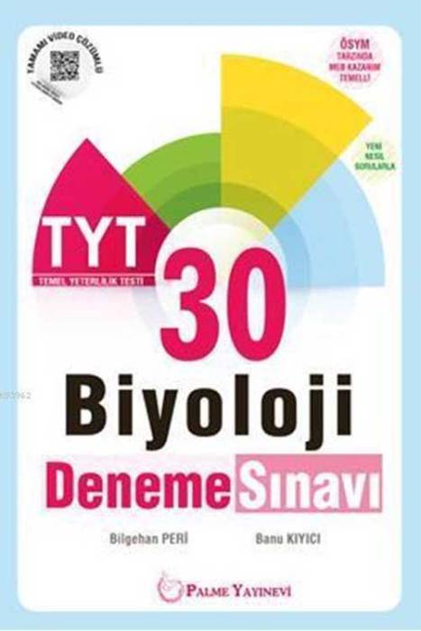 TYT Biyoloji 30 Deneme Sınavı Palme Yayınevi