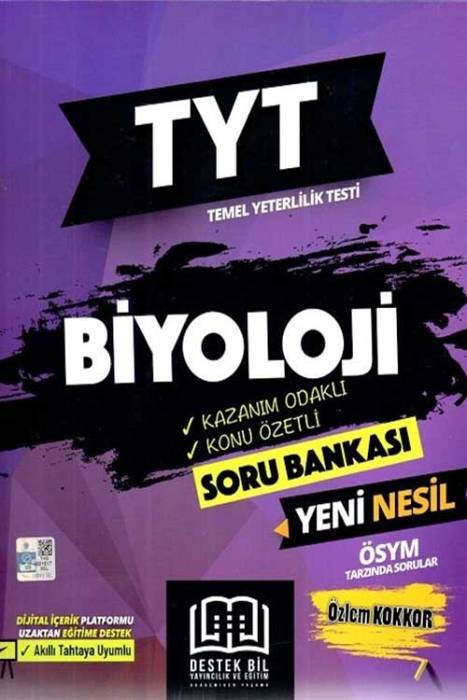 TYT Biyoloji Konu Özetli Soru Bankası Destek Bil Yayınları