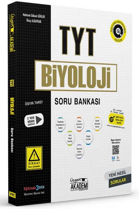 TYT Biyoloji Soru Bankası Üçgen Akademi Yayınlar