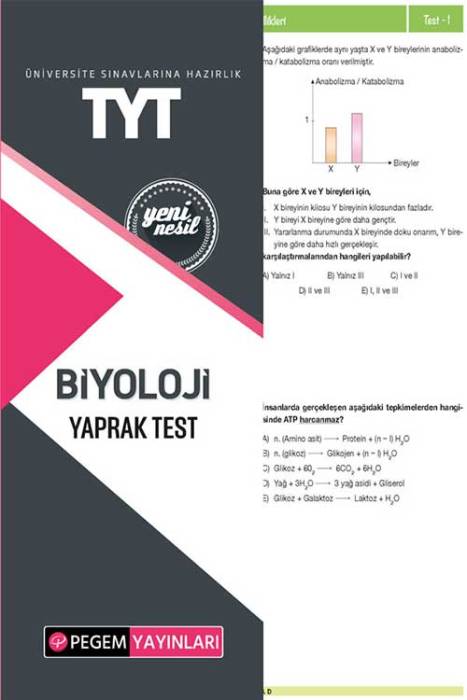 TYT Biyoloji Yaprak Test Pegem Akademi Yayınları