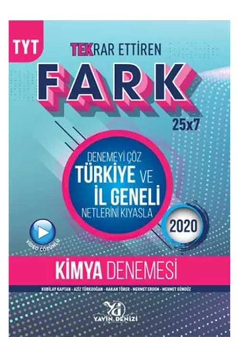 TYT Kimya Fark Tekrar Ettiren 25 x 7 Denemesi Yayın Denizi Yayınları