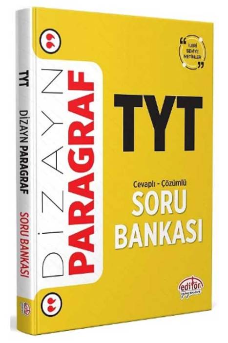 TYT Paragraf Dizayn Soru Bankası Çözümlü Editör Yayınları