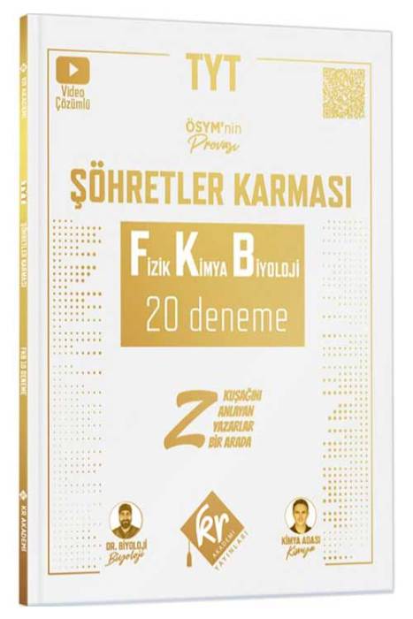 TYT Şöhretler Karması Fizik Kimya Biyoloji 20 Deneme KR Akademi Yayınları