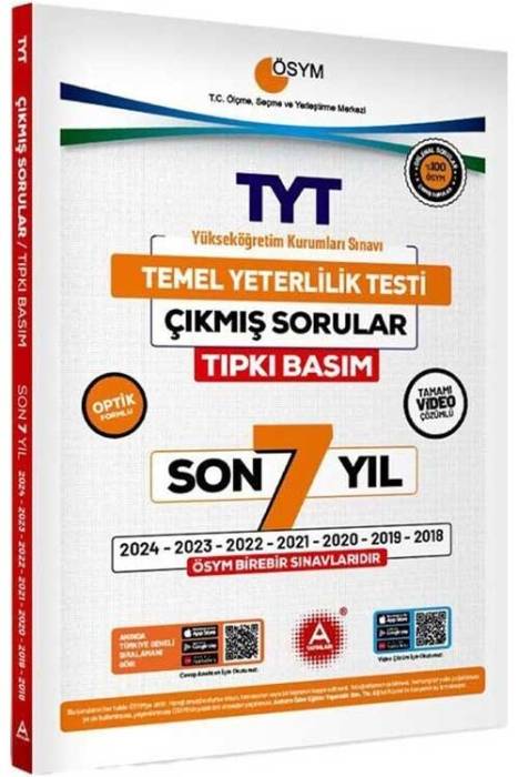 TYT Son 7 Yıl Tıpkı Basım Çıkmış Sorular A Yayınları