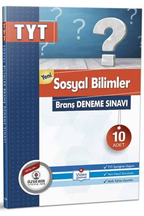 TYT Sosyal Bilimler 10 lu Branş Deneme Sınavı Özdebir Yayınları