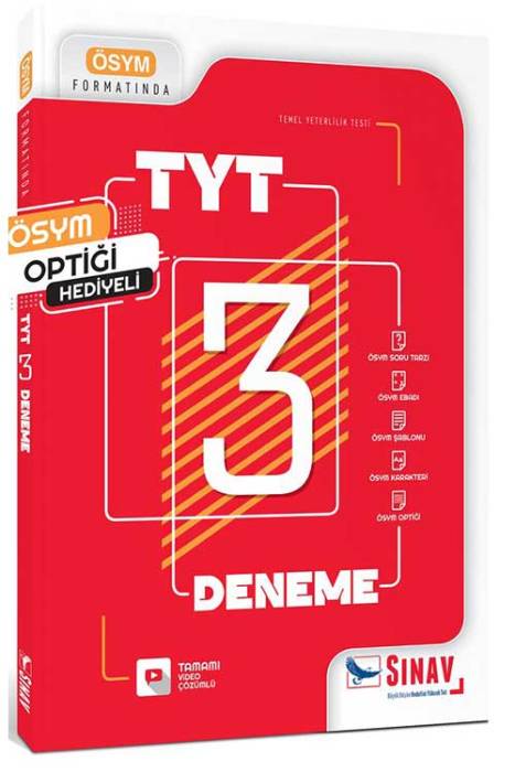 TYT Tamamı Video Çözümlü 3 Deneme Sınav Yayınları