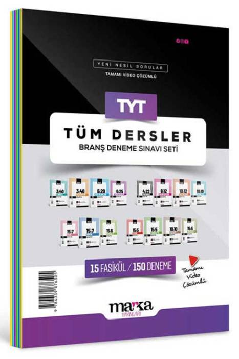 2024 TYT Tüm Dersler Branş Deneme Sınavı Seti 15 Kitap Marka Yayınları