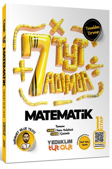 TYT Yedi Adımda Temel Matematik Video Konu Anlatımlı Video Çözümlü Soru Bankası 1.Kitap Yediiklim Yayınları