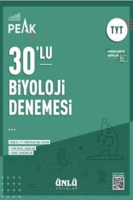 Ünlü TYT Biyoloji Best Peak 30 lu Denemesi Ünlü Yayınlar