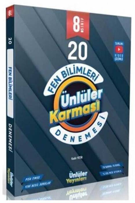 Ünlüler Karması 8. Sınıf Fen Bilimleri 20 Deneme Ünlüler Yayınları