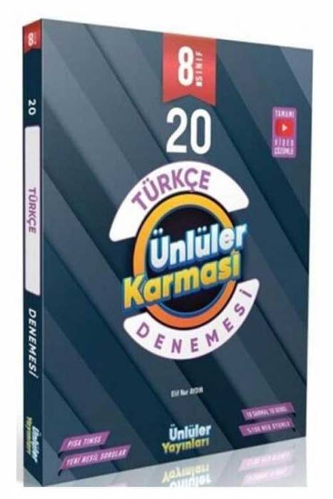 Ünlüler Karması 8. Sınıf Türkçe 20 Branş Deneme Ünlüler Yayınları