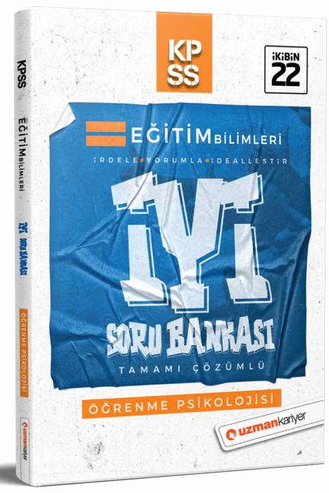 SÜPER FİYAT Uzman Kariyer 2022 KPSS İYİ Öğrenme Psikolojisi Çözümlü Soru Bankası Uzman Kariyer Yayınları