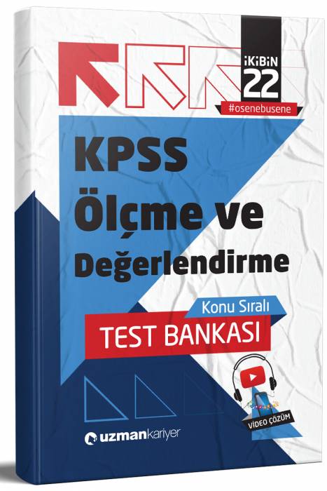 Uzman Kariyer 2022 KPSS Ölçme ve Değerlendirme Konu Sıralı Test Bankası Uzman Kariyer Yayınları