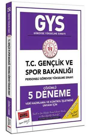 Yargı GYS T.C. Gençlik ve Spor Bakanlığı Veri Hazırlama ve Kontrol İşletmeni Unvanı İçin Çözümlü 5 Deneme Yargı Yayınları