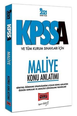 Yargı 2021 KPSS A Grubu ve Tüm Kurum Sınavları İçin Maliye Konu Anlatımı Yargı Yayınları