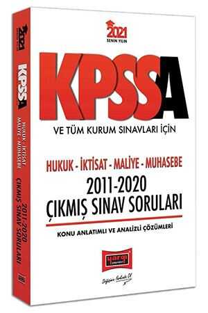 Yargı 2021 KPSS A Grubu ve Tüm Kurum Sınavları İçin Hukuk İktisat Maliye Muhasebe 2011 2020 Çıkmış Sınav Soruları Yargı Yayınları