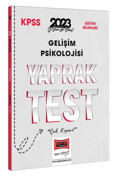 2023 KPSS Eğitim Bilimleri Gelişim Psikolojisi Yaprak Test Yargı Yayınları