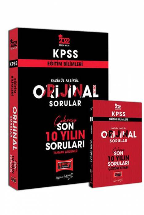 Yargı 2022 KPSS Eğitim Bilimleri Orijinal Sorular Fasikül Tamamı Çözümlü Çıkmış Son 10 Yılın Soruları