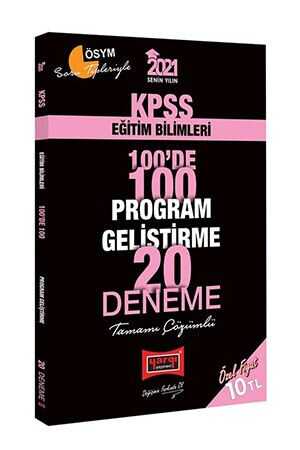 Yargı 2021 KPSS Eğitim Bilimleri Program Geliştirme 100 de 100 Tamamı Çözümlü 20 Deneme Yargı Yayınları