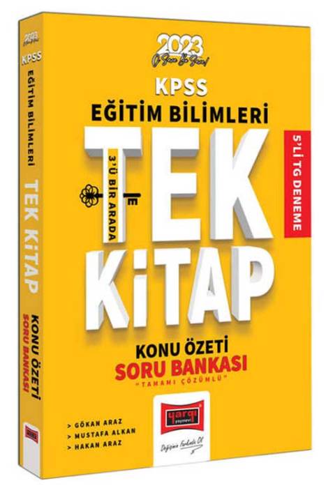 2023 KPSS Eğitim Bilimleri Tüm Dersler Tek Kitap Konu Özeti ve Tamamı Çözümlü Soru Bankası Yargı Yayınları