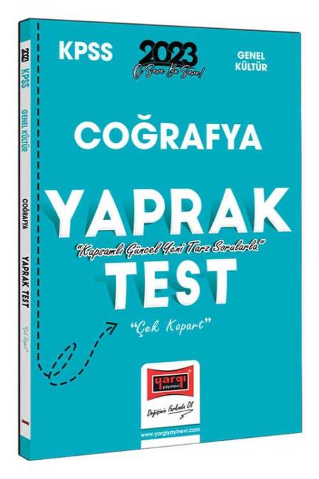 2023 KPSS Coğrafya Çek Kopart Yaprak Test Yargı Yayınları