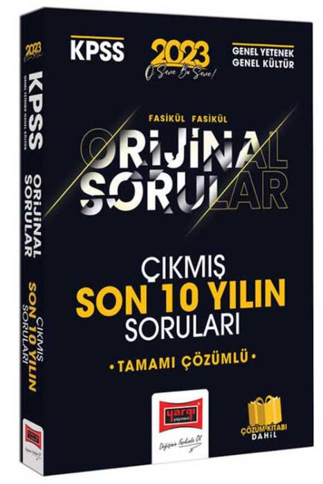 2023 KPSS Genel Kültür Genel Yetenek Orjinal Tamamı Çözümlü Son 10 Yıl Çıkmış Sınav Soruları Yargı Yayınları