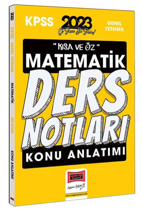 2023 KPSS Kısa ve Öz Matematik Konu Anlatımlı Ders Notları Yargı Yayınları