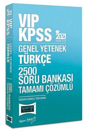 Yargı 2021 KPSS VIP Türkçe 2500 Soru Bankası Çözümlü Yargı Yayınları