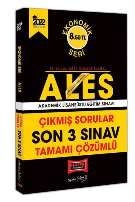 Yargı 2022 ALES Ekonomik Seri Tamamı Çözümlü Son 3 Sınav Çıkmış Sorular Yargı Yayınları