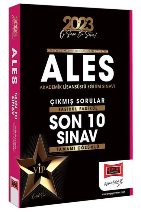 2023 ALES Fasikül Çıkmış Sorular Tamamı Çözümlü Son 10 Sınav (21 Ağustos 2022 Sınavı Dahil) Yargı Yayınları