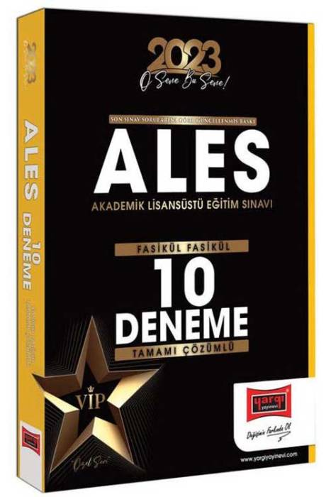 2023 ALES VIP 10 Deneme Çözümlü Yargı Yayınları