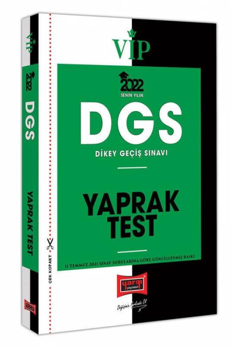 Yargı 2022 DGS VIP Çek Kopart Yaprak Test Yargı Yayınları