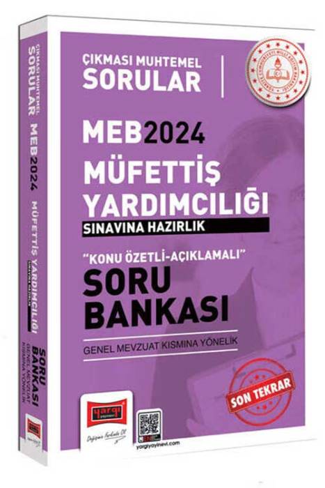 2024 Çıkması Muhtemel MEB Müfettiş Yardımcılığı Sınavlarına Hazırlık Konu Özetli Soru Bankası (Genel Mevzuat Kısmına Yönelik) Yargı Yayınları