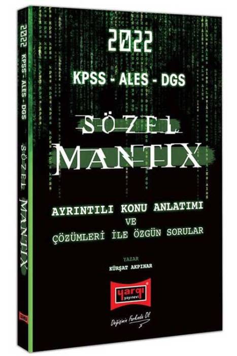 Yargı 2022 KPSS ALES DGS Sözel Mantık Mantıx Ayrıntılı Konu Anlatımı ve Çözümlü Özgün Sorular