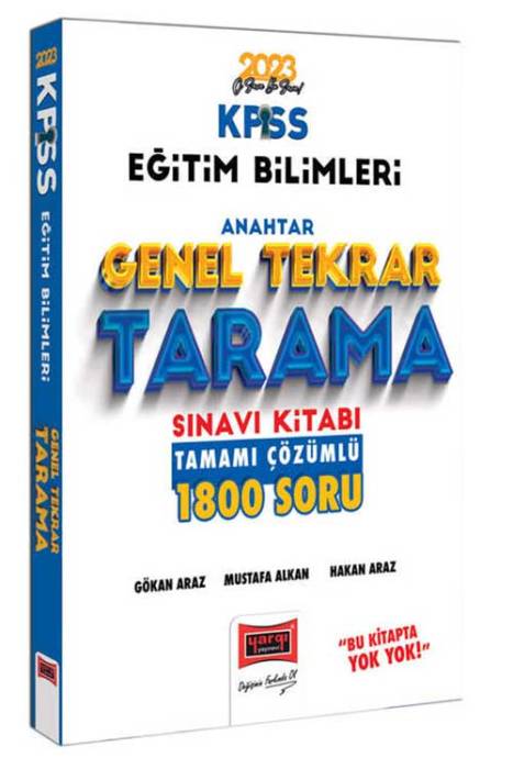 2023 KPSS Eğitim Bilimleri Anahtar Serisi Tamamı Çözümlü 1800 Soru Genel Tekrar Tarama Sınavı Kitabı Yargı Yayınları