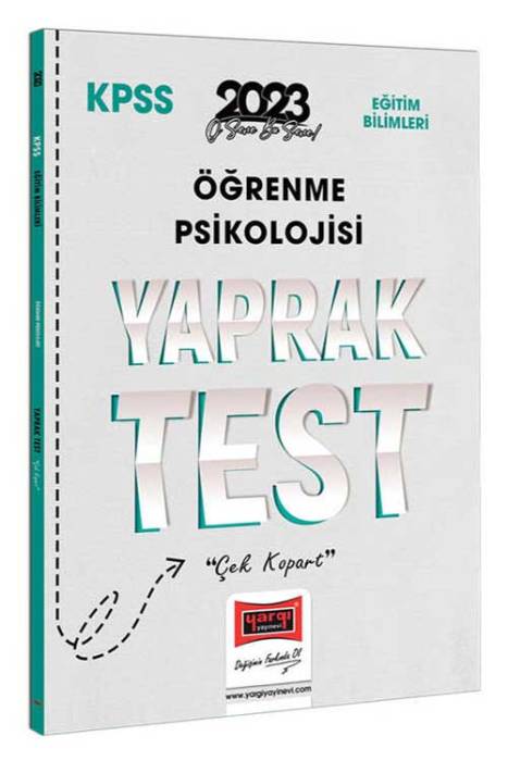 2023 KPSS Eğitim Bilimleri Öğrenme Psikolojisi Yaprak Test Yargı Yayınları