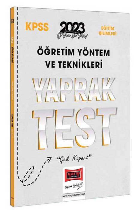 2023 KPSS Eğtiim Bilimleri Öğretim Yöntem ve Teknikleri ÖYT Yaprak Test Yargı Yayınları