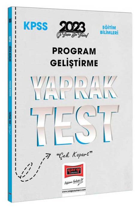 2023 KPSS Eğitim Bilimleri Program Geliştirme Yaprak Test Yargı Yayınları