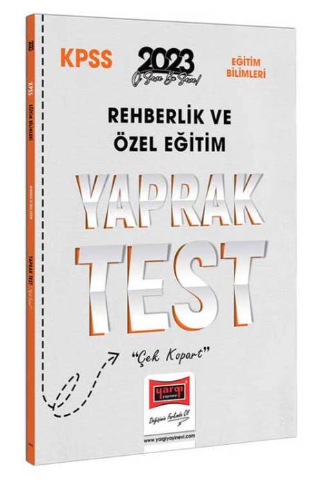 2023 KPSS Eğitim Bilimleri Rehberlik ve Özel Eğitim Yaprak Test Yargı Yayınları