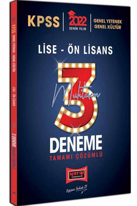 Yargı 2022 KPSS GY GK Lise Ön Lisans Tamamı Çözümlü Muhteşem 3 Deneme