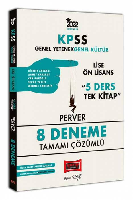 Yargı 2022 KPSS GYGK Lise Ön Lisans 5 Ders Tek Kitap Perver Tamamı Çözümlü 8 Deneme