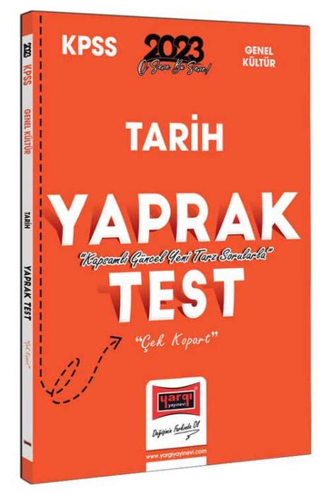 2023 KPSS Tarih Çek Kopart Yaprak Test Yargı Yayınları